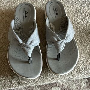 Clarks Women's Sandals - Gray and White